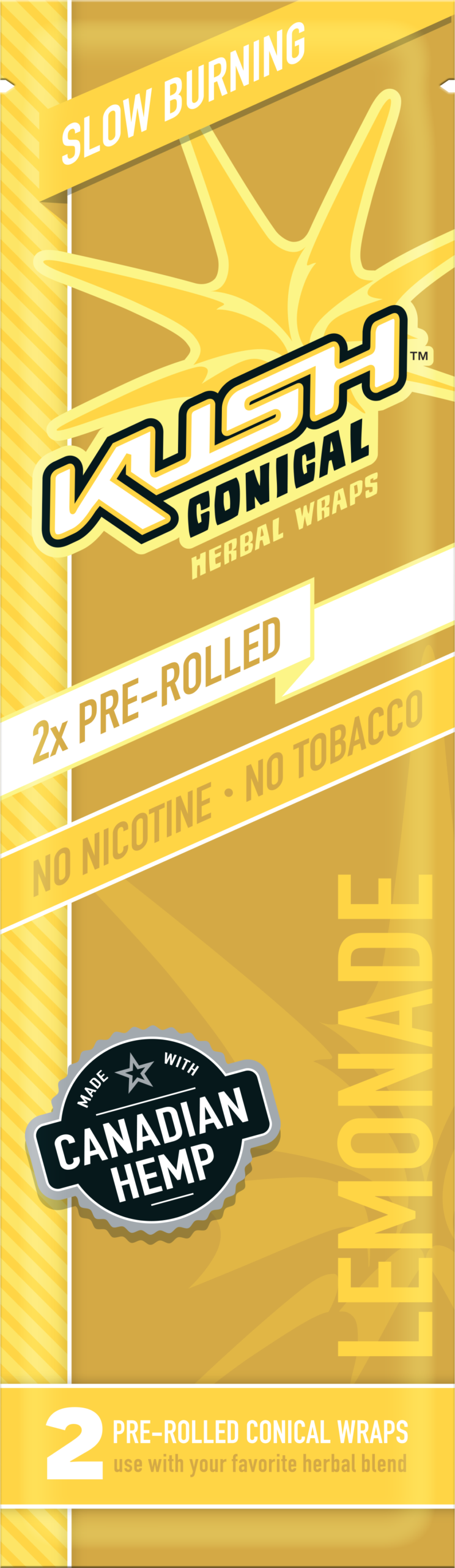 Kush Herbal Wraps Conical- Lemonade - Imagen 3