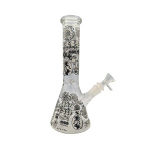 Bong de Vidrio Tribal Fluorescente-25cm