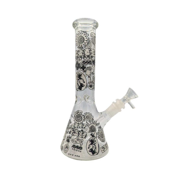 Bong de Vidrio Tribal Fluorescente-25cm
