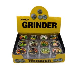 Mini Grinder Zinc 30 mm | 2 Partes | Diseños Bob Marley