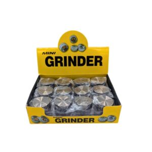 Mini Grinder Zinc 30 mm | 2 Partes | Negro Cromado