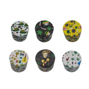 Grinder Zinc 40 mm | 4 Partes | Reggae Hoja Cannabis