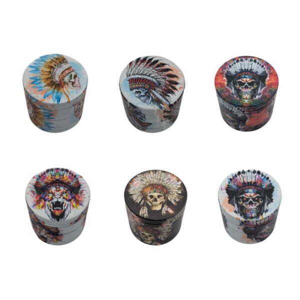 Grinder Zinc 40 mm | 4 Partes | Calavera India
