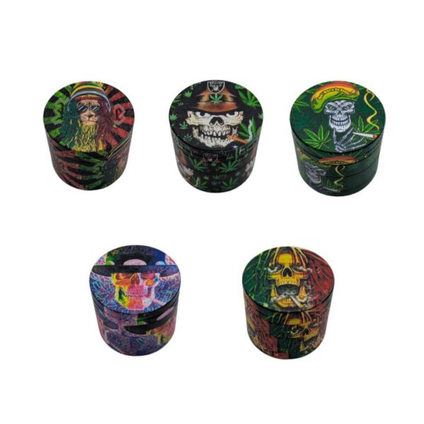 Grinder Zinc 40 mm | 4 Partes | Diseño Reggae