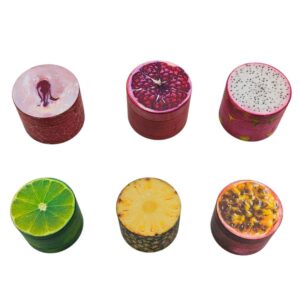 Grinder Zinc 50 mm | 4 Partes | Diseños Frutas Tropicales 🍍🍓🥝