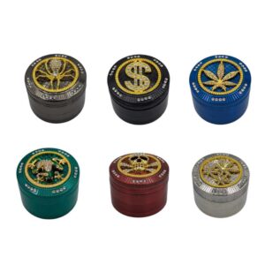 Grinder Zinc 52 mm | 4 Partes | Decoración Lujo con Piedras