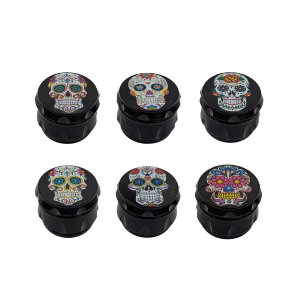 Grinder Zinc 52 mm | 4 Partes | Diseño Calaveras Mexicanas