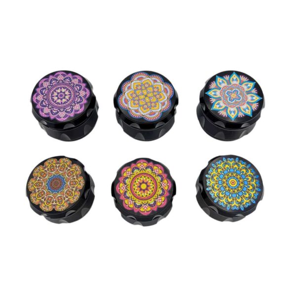 Grinder Zinc 52 mm | 4 Partes | Mandala Colorido
