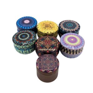 Grinder Aluminio con Frasco 50 mm | 4 Partes | 6 Diseños Únicos