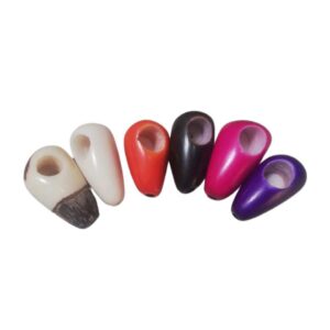 Pipa de Tagua Artesanal | Colores Surtidos (4-5 cm)