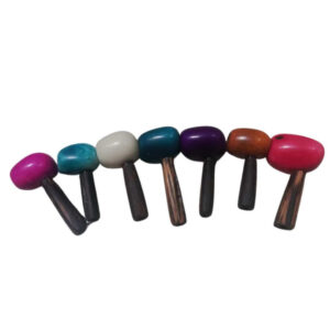 Pipa rústica de Tagua Artesanal | Colores vivos (4-5 cm)