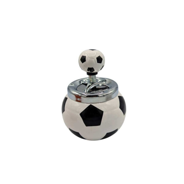 Cenicero de Metal Deportivo con Tapa Giratoria | Pelota Fútbol, Básquet y Golf - Imagen 2