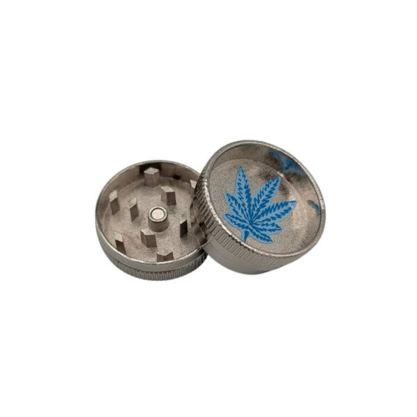 Mini Grinder Zinc 30 mm | 2 Partes | Hoja de Colores | 5 Diseños - Imagen 2