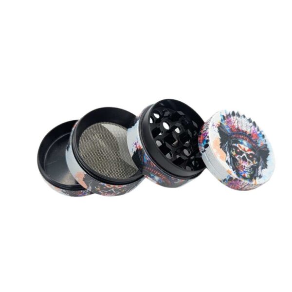 Grinder Zinc 40 mm | 4 Partes | Calavera India - Imagen 2