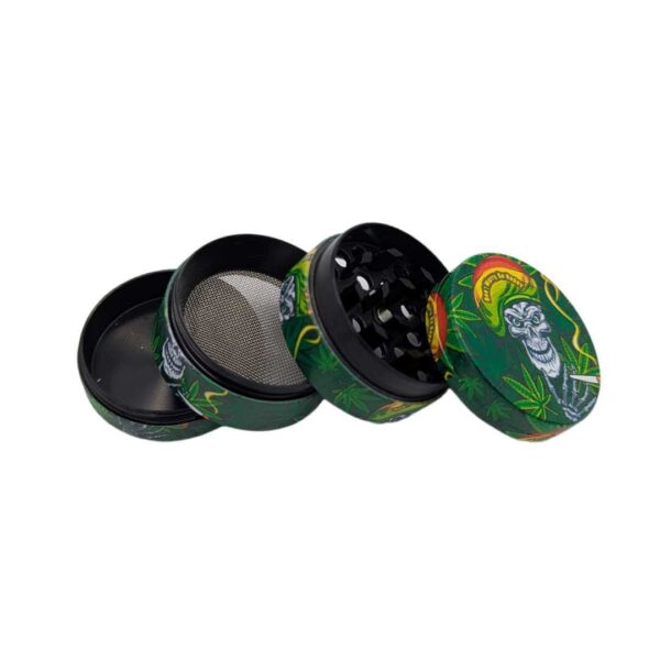 Grinder Zinc 40 mm | 4 Partes | Diseño Reggae - Imagen 2