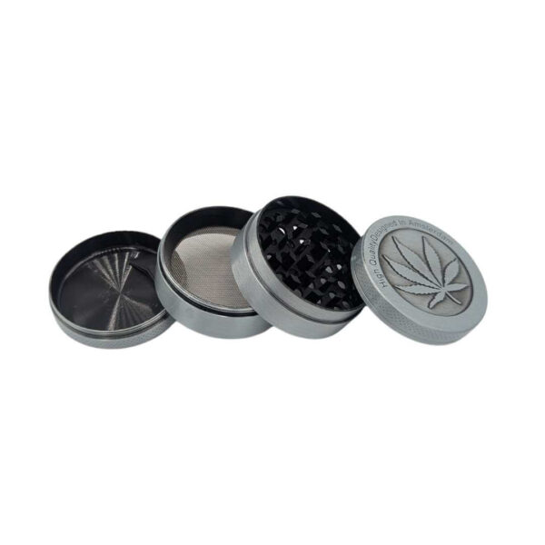 Grinder Zinc 50 mm | 4 Partes | Hoja Cannabis - Imagen 2