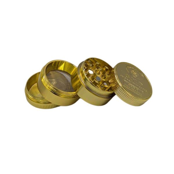 Grinder Zinc 50 mm | 4 Partes | Oro - Imagen 2