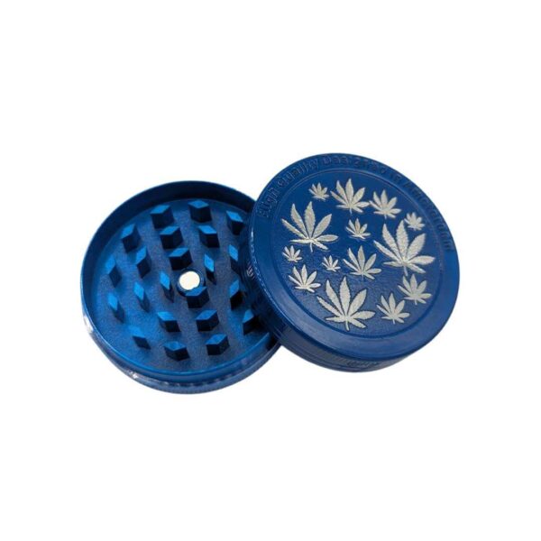 Grinder Zinc 52 mm | 2 Partes | Hojas Cannabis - Imagen 2