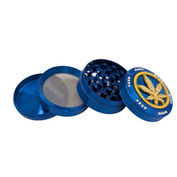 Grinder Zinc 52 mm | 4 Partes | Decoración Lujo con Piedras - Imagen 2
