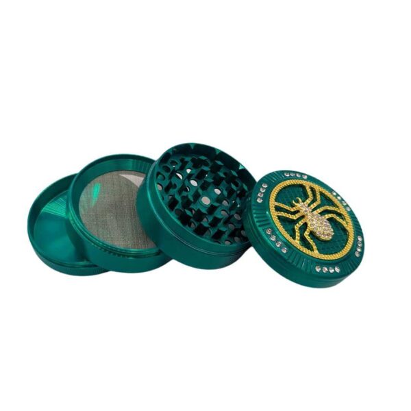 Grinder Zinc 62 mm | 4 Partes | Diseños en Relieve y Brillantes - Imagen 2