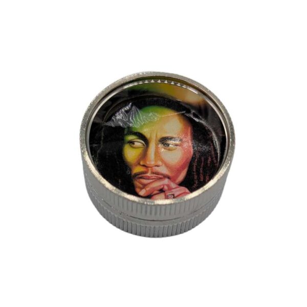 Mini Grinder Zinc 30 mm | 2 Partes | Diseños Bob Marley - Imagen 3