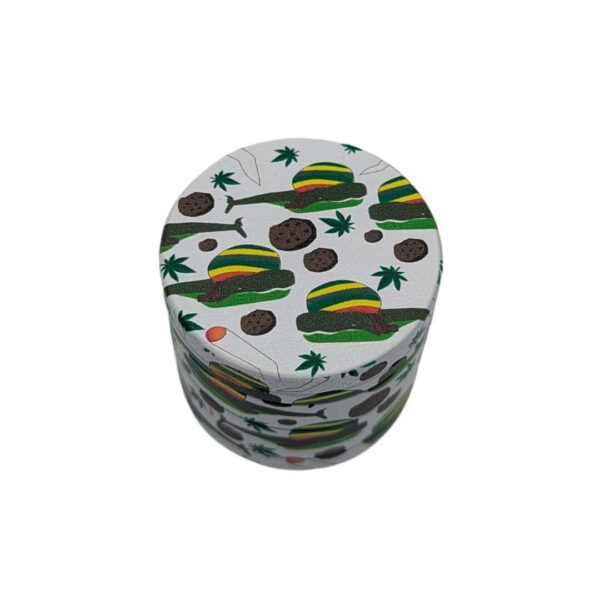 Grinder Zinc 40 mm | 4 Partes | Reggae Hoja Cannabis - Imagen 3