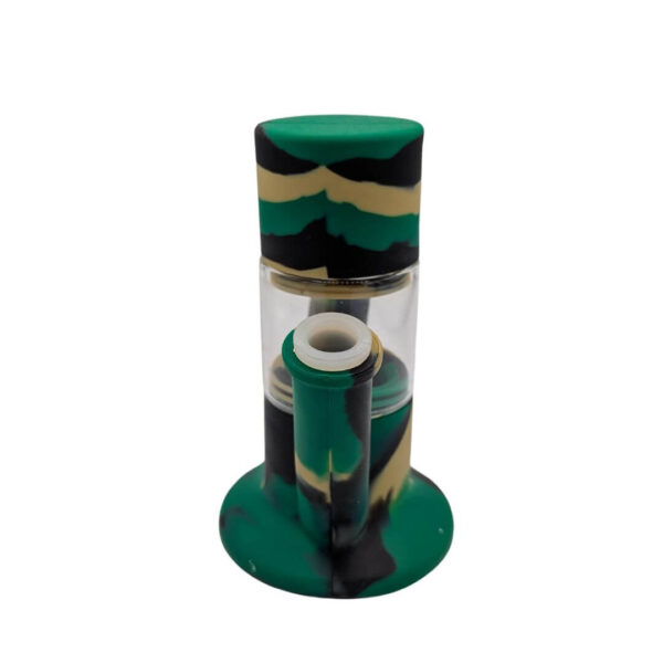 Bong de Silicona con Cámara de Vidrio