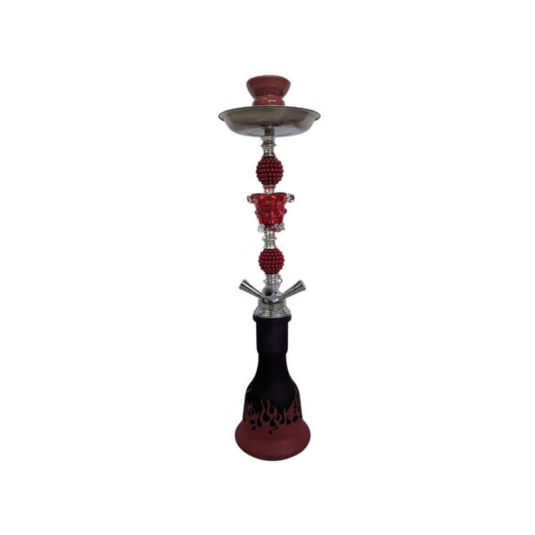 Hookah de 4 Mangueras con Bowl de Cerámica Diseño Llamas– 55 cm - Imagen 2