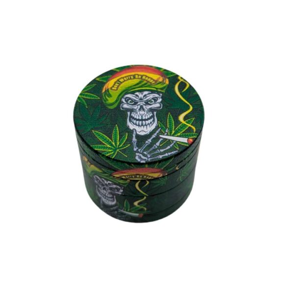Grinder Zinc 40 mm | 4 Partes | Diseño Reggae - Imagen 3