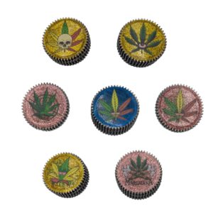 Grinder Zinc 52 mm | 3 Partes | Hoja Divertida Brillante