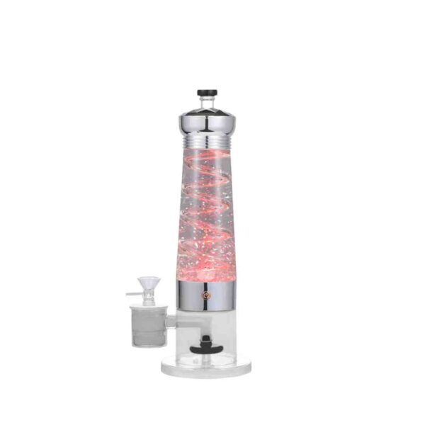 Bong Eléctrico con Diseño de Lámpara de Lava – 30.5 cm con Luz LED