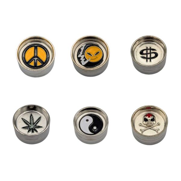 Grinder de Zinc 30 mm | 2 Partes Compacto | 6 Diseños