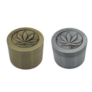 Grinder Zinc 50 mm | 4 Partes | Hoja Cannabis