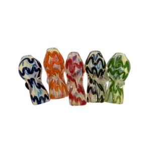 Hitter de Vidrio Zigzag | 5-6cm | Colores Surtidos