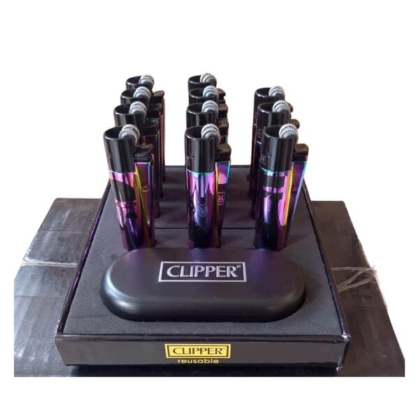 Clipper Metálico Tornasol | Encendedor Premium Recargable - Imagen 2