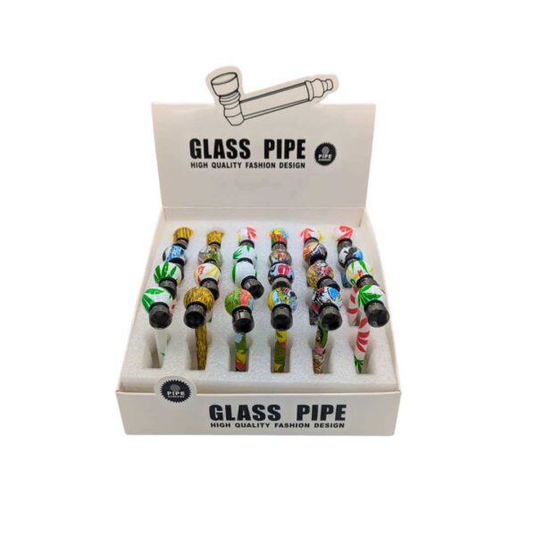 Pipa de Vidrio Estilo Pop | 12.4cm | 9 Modelos Variados