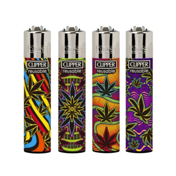 Clipper Psychedelic Leaves | Encendedor Reutilizable