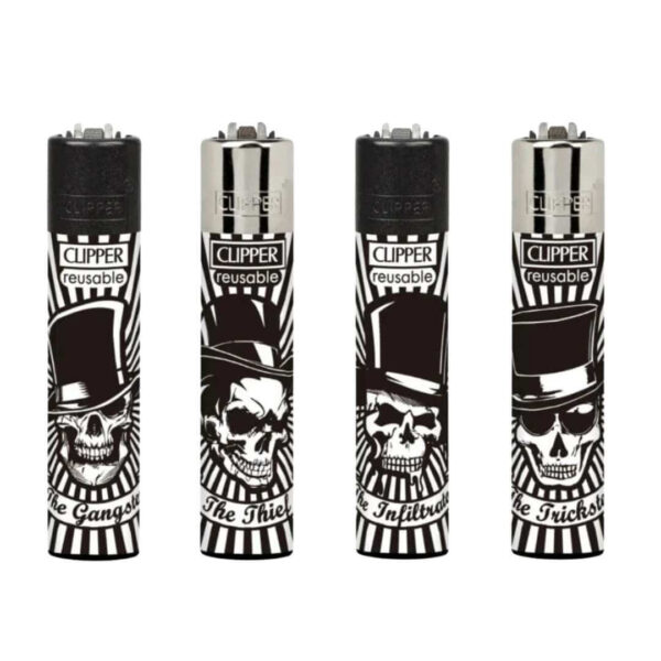 Clipper Gangster Skulls | Encendedor Reutilizable