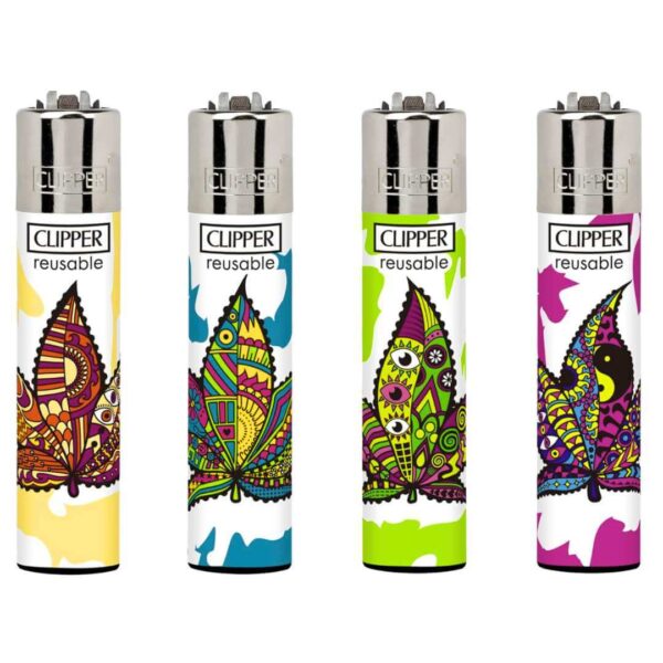 Clipper Psychedelic Leaf | Encendedor Reutilizable