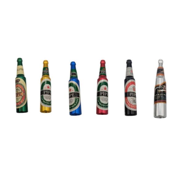 Pipa de Metal Estilo Botella | 14cm | Diseño Discreto