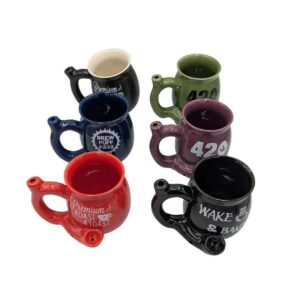 Taza Pipa de Cerámica 2 en 1 | Café y Fumada en una sola pieza