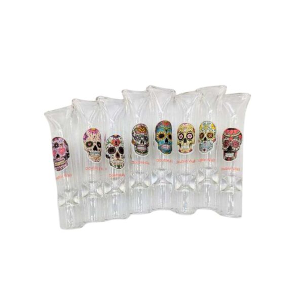 Pipa de Vidrio | 7 cm | Calaveras Mexicanas