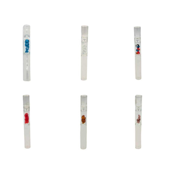 Pipa Hitter de Vidrio | 7 cm | Con Perlas de Colores