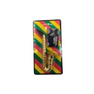Pipa Saxofón Metálica | 10 cm | Mallas Incluidas