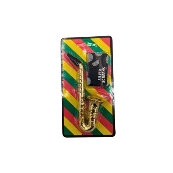 Pipa Saxofón Metálica | 10 cm | Mallas Incluidas