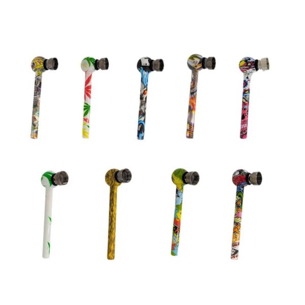 Pipa de Vidrio Estilo Pop | 12.4cm | 9 Modelos Variados - Imagen 2