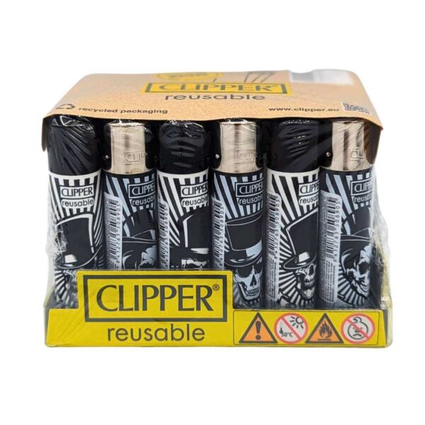 Clipper Gangster Skulls | Encendedor Reutilizable - Imagen 2