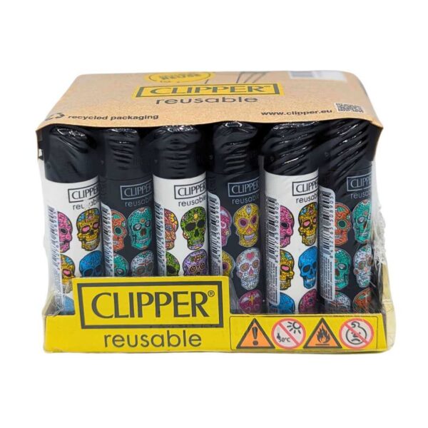 Clipper Calaveras Sugar Skull | Encendedor Reutilizable - Imagen 2