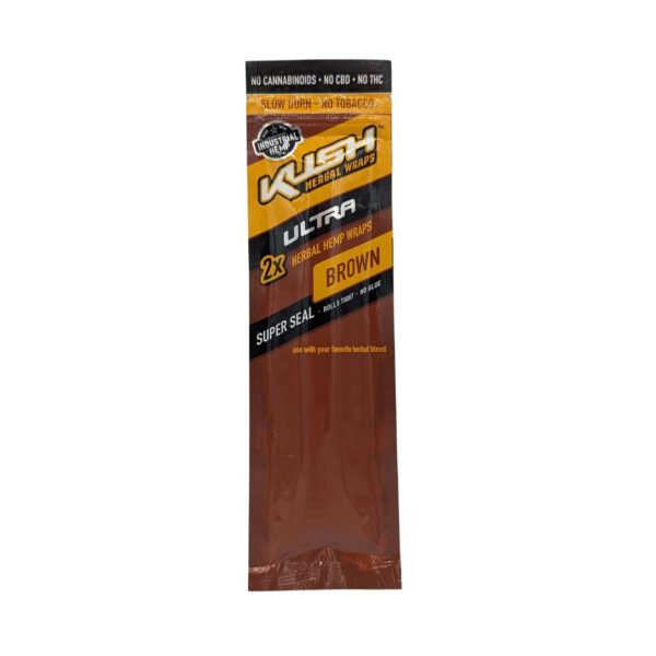 Kush Herbal Wraps Conical- Brown - Imagen 2