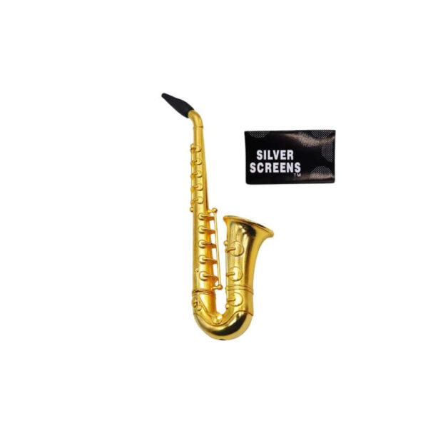 Pipa Saxofón Metálica | 13 cm | Mallas Incluidas